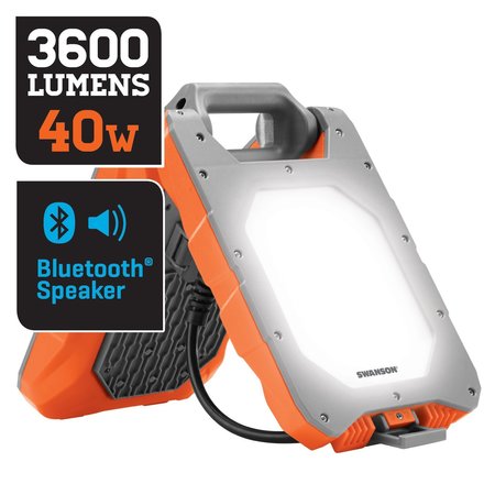 SWANSON TOOL 3600 Lumens, LED Bluetooth Work Light 920BT